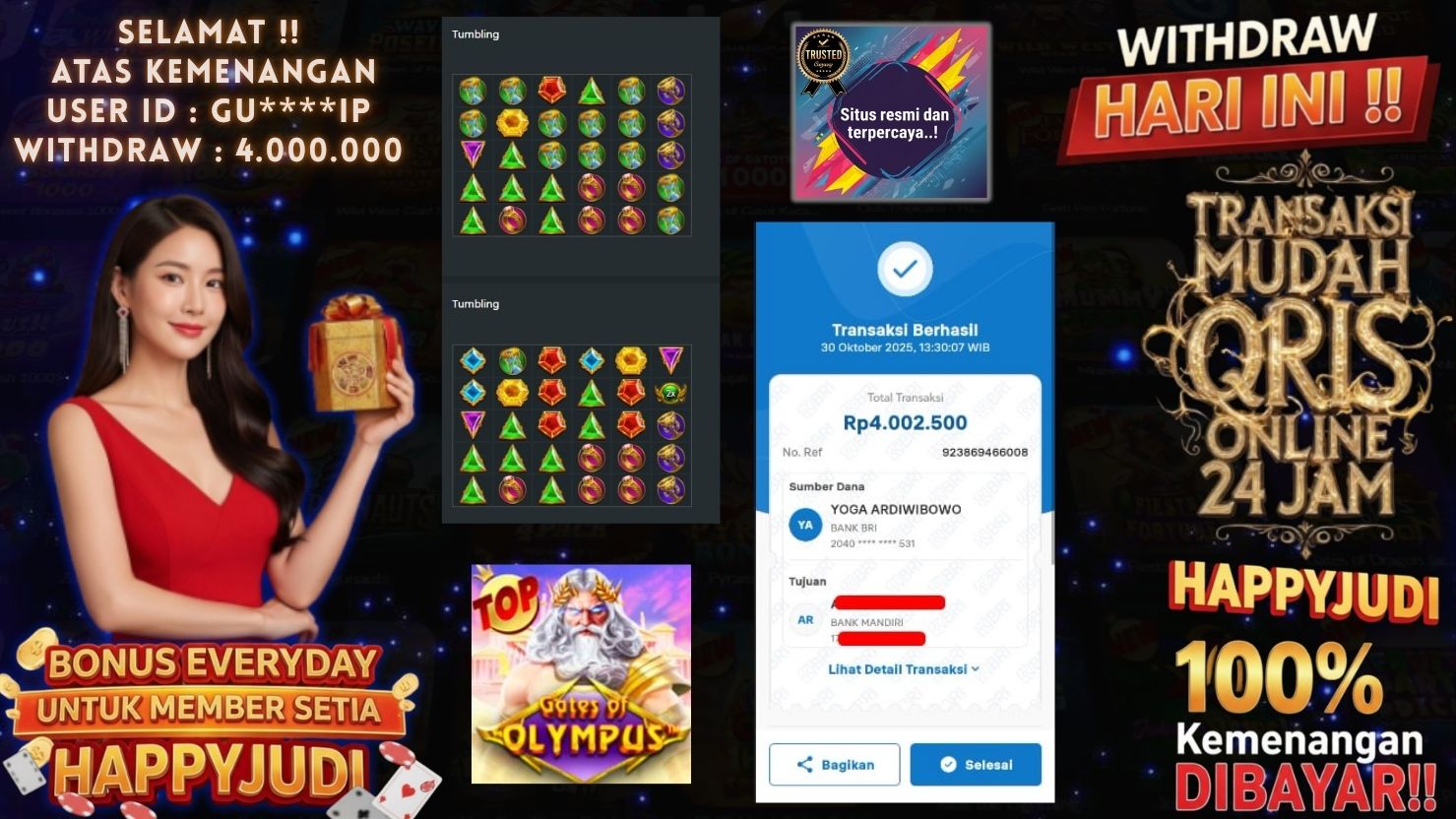 HAPPYJUDI JACKPOT SLOT GATES OF OLYMPUS